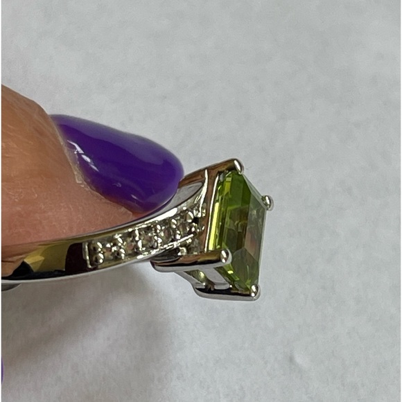 NWT SET!! 4.62 ct CHANGBAI PERIDOT TOPAZ EARRINGS/RING SIZE 7. Ltd Edit 1 of 77! - Picture 7 of 10